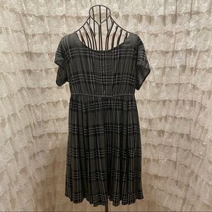 Torrid Green and Black Plaid Skater Dress Size 2